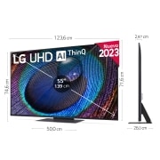 LG TV LG  UHD 4K de 55'' Serie 91, Procesador Alta Potencia, HDR10 / Dolby Digital Plus, Smart TV webOS23., 55UR91006LA