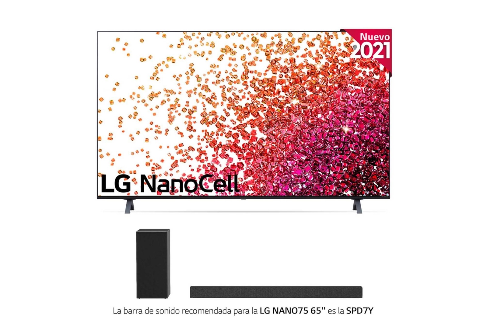 LG 4K NanoCell, SmartTV webOS 6.0, Procesador de Imagen 4k Quad Core [Clase de eficiencia energética G], 65NANO756PR
