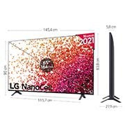 LG 4K NanoCell, SmartTV webOS 6.0, Procesador de Imagen 4k Quad Core [Clase de eficiencia energética G], 65NANO756PR