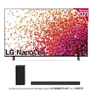 LG 4K NanoCell, SmartTV webOS 6.0, Procesador de Imagen 4k Quad Core [Clase de eficiencia energética G], 65NANO756PR