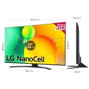 LG Televisor LG 4K Nanocell, Procesador de Gran Potencia 4K a5 Gen 5, compatible con formatos HDR 10, HLG y HGiG, Smart TV webOS22, 65NANO766QA