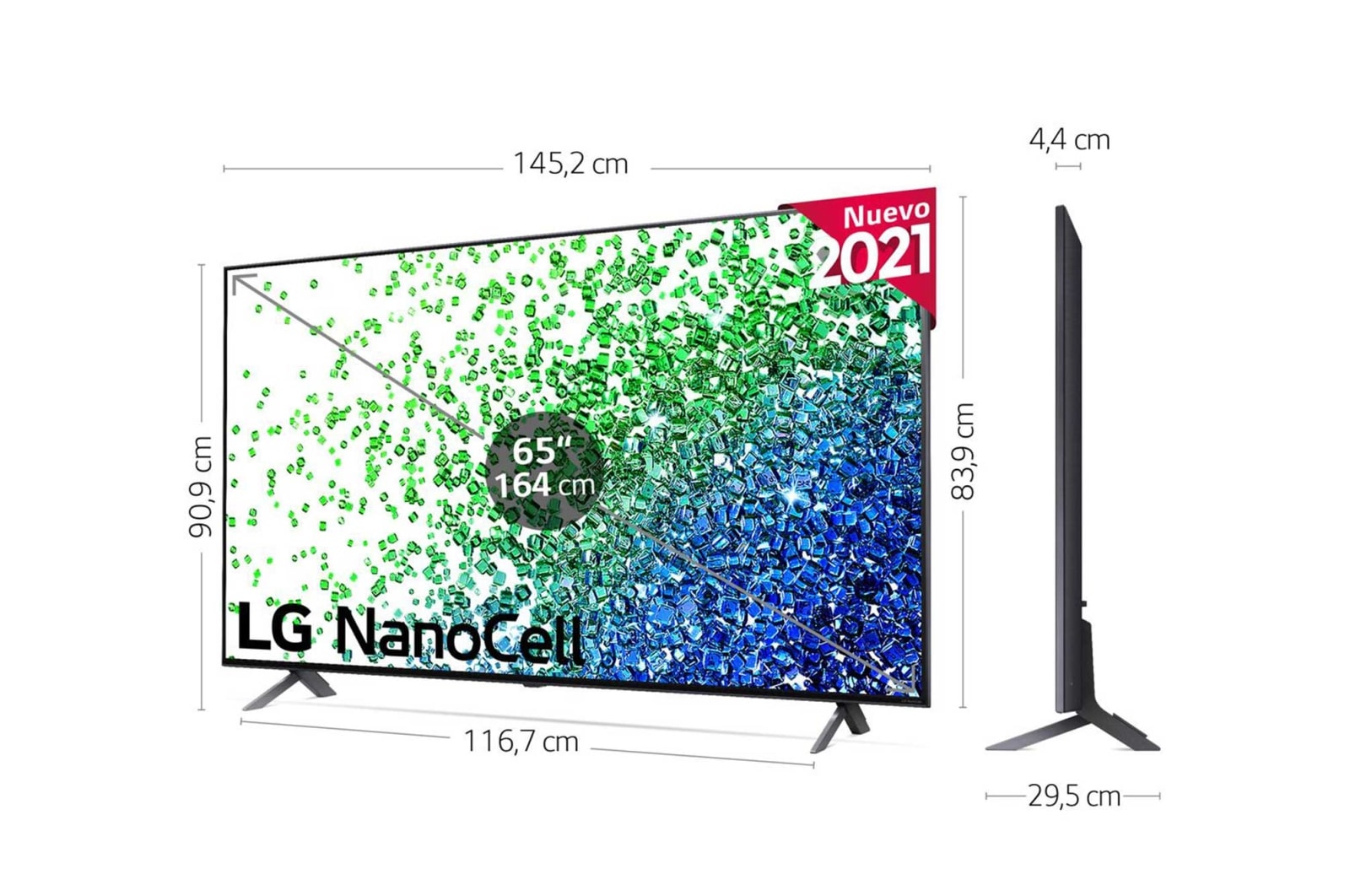 LG 4K NanoCell, SmartTV webOS 6.0, Procesador de Imagen 4k Quad Core [Clase de eficiencia energética F], 65NANO806PA
