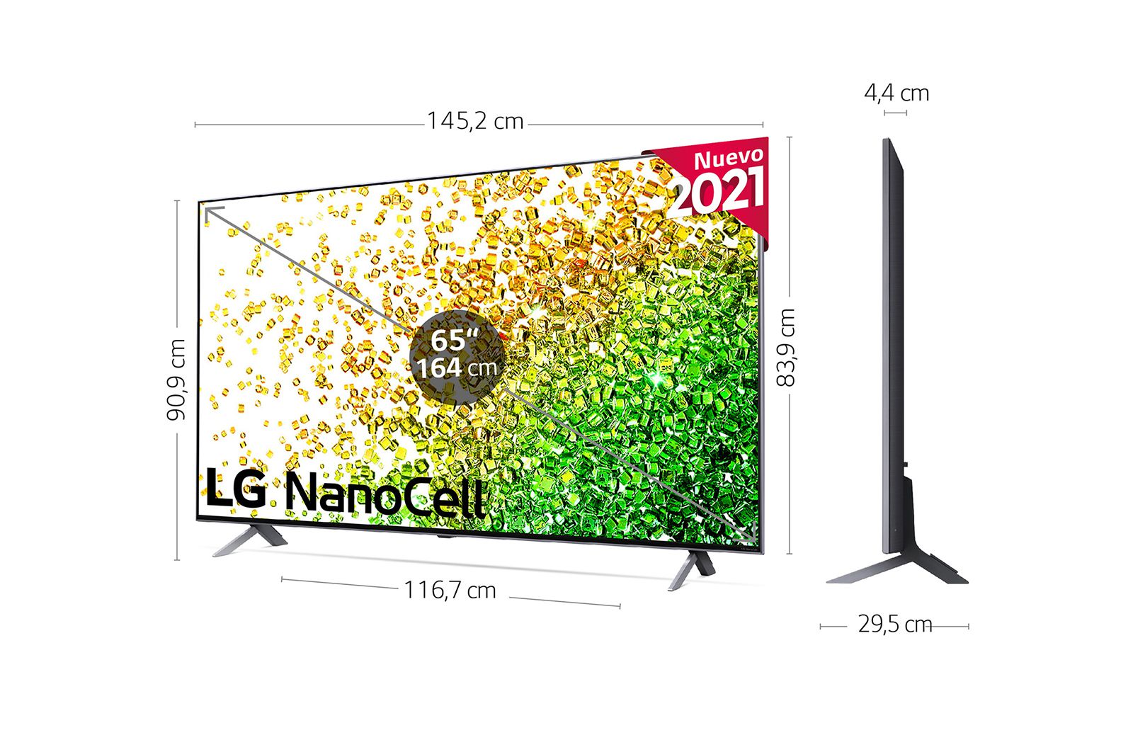 LG 4K NanoCell, SmartTV webOS 6.0, Procesador Inteligente 4K α7 Gen4 con AI, HDR Dolby Vision, DOLBY ATMOS [Clase de eficiencia energética F], 65NANO856PA