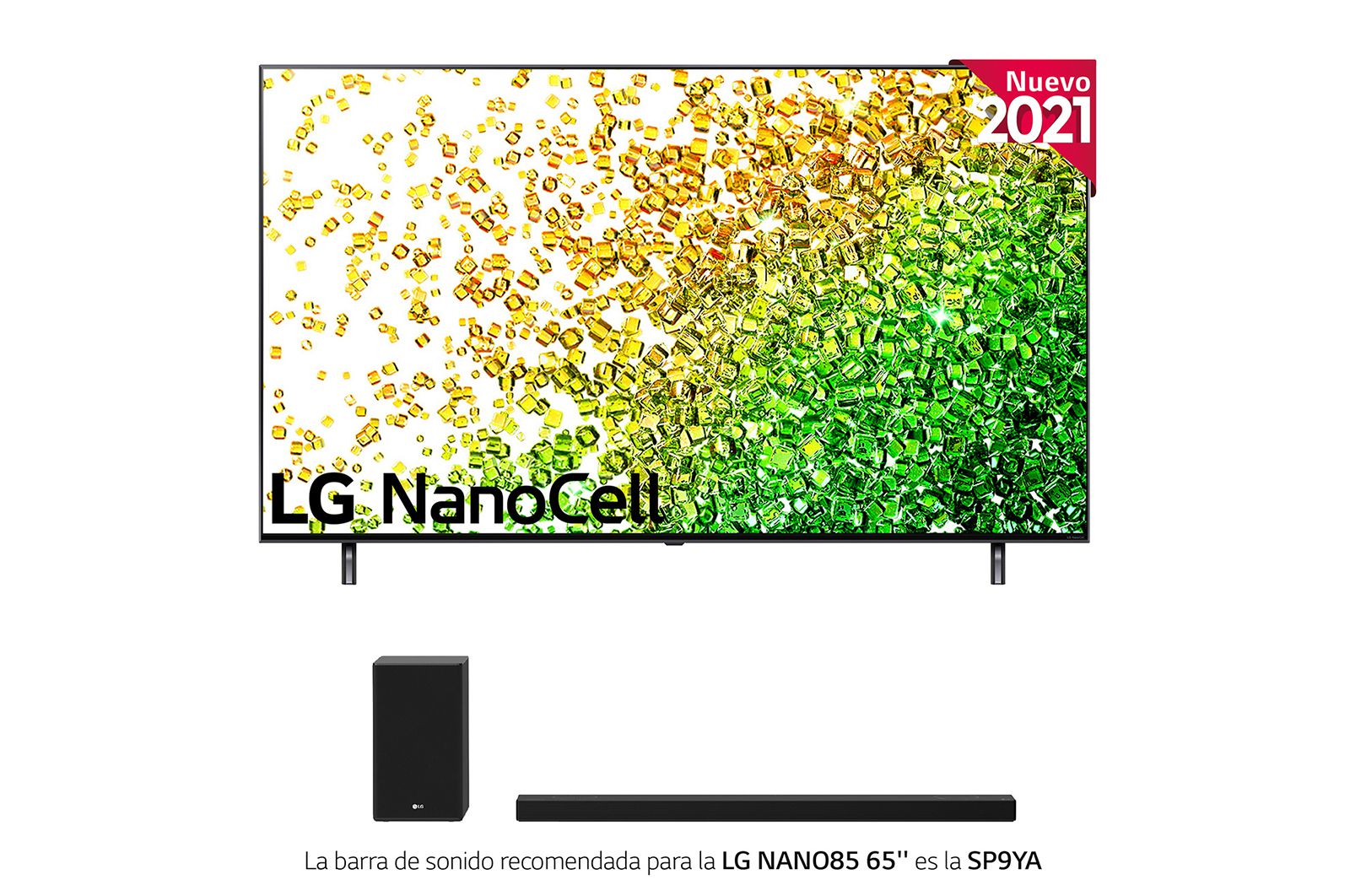 LG 4K NanoCell, SmartTV webOS 6.0, Procesador Inteligente 4K α7 Gen4 con AI, HDR Dolby Vision, DOLBY ATMOS [Clase de eficiencia energética F], 65NANO856PA