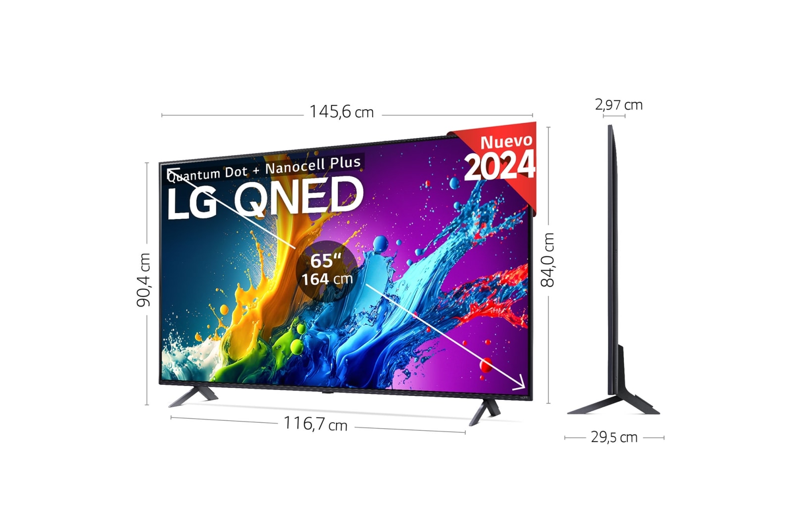 LG 65 pulgadas Smart TV LG QNED80 AI 4K 2024, 65QNED80T6A