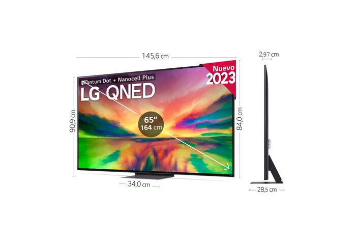 LG TV LG QNED 4K de 65'' Serie 81, Procesador Gran Potencia, HDR10 / Dolby Digital Plus, Smart TV webOS23, perfecto para Gaming., 65QNED816RE