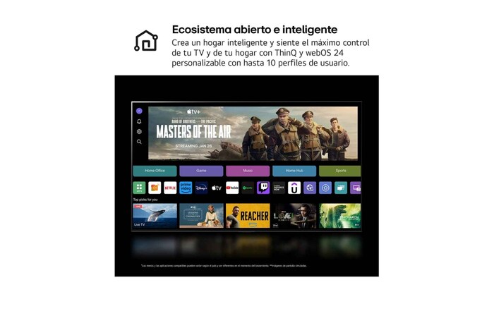 LG 65 pulgadas Smart TV LG AI QNED85 4K 2024, 65QNED85T6C