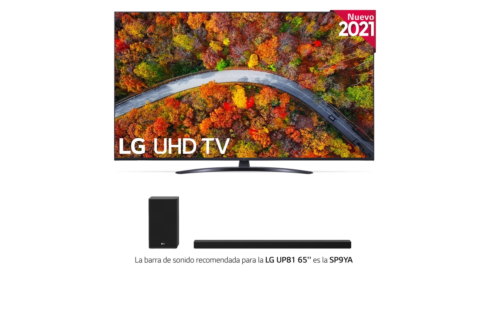 LG 4K UHD, SmartTV webOS 6.0, Procesador de Imagen 4K Quad Core [Clasificación energética G], 65UP81006LA