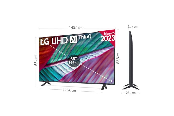 LG TV LG UHD 4K de 65'' Serie 78, Procesador Alta Potencia, HDR10 / Dolby Digital Plus, Smart TV webOS23., 65UR76006LL