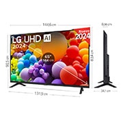 LG 65 pulgadas TV LG UHD AI 4K serie UT73  con Smart TV WebOS24, 65UT73006LA