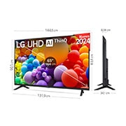LG Outlet 65 pulgadas TV LG UHD AI 4K serie UT73  con Smart TV WebOS24, 65UT73006LA.OUTLET