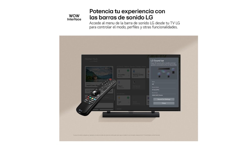 LG 65 pulgadas TV LG UHD AI 4K serie UT73  con Smart TV WebOS24, 65UT73006LA