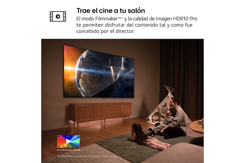 LG 65 pulgadas TV LG UHD AI 4K serie UT80 con Smart TV WebOS24, 65UT80006LA