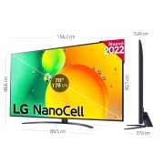 LG Outlet Televisor LG 4K Nanocell, Procesador de Gran Potencia 4K a5 Gen 5, compatible con formatos HDR 10, HLG y HGiG, Smart TV webOS22, 70NANO766QA.OUTLET