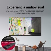 LG Televisor LG 4K Nanocell, Procesador de Gran Potencia 4K a5 Gen 5, compatible con formatos HDR 10, HLG y HGiG, Smart TV webOS22, 75NANO756QA
