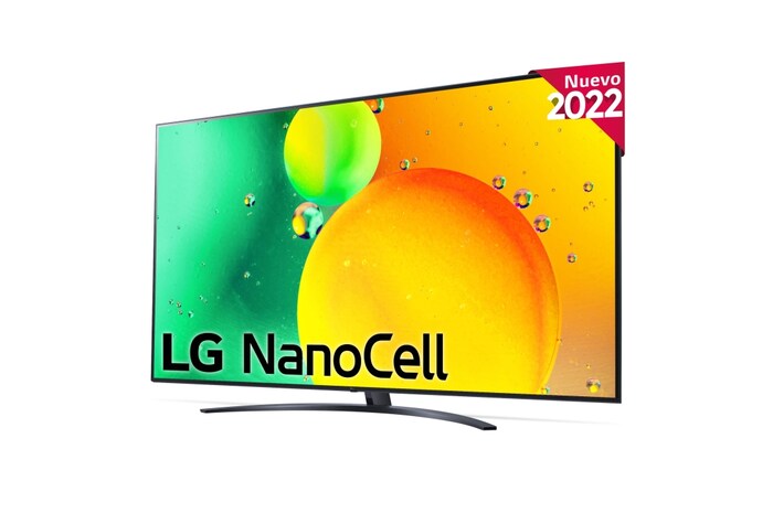 LG Televisor LG 4K Nanocell, Procesador de Gran Potencia 4K a5 Gen 5, compatible con formatos HDR 10, HLG y HGiG, Smart TV webOS22, 75NANO766QA