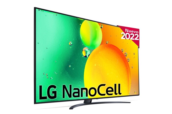 LG Televisor LG 4K Nanocell, Procesador de Gran Potencia 4K a5 Gen 5, compatible con formatos HDR 10, HLG y HGiG, Smart TV webOS22, 75NANO766QA