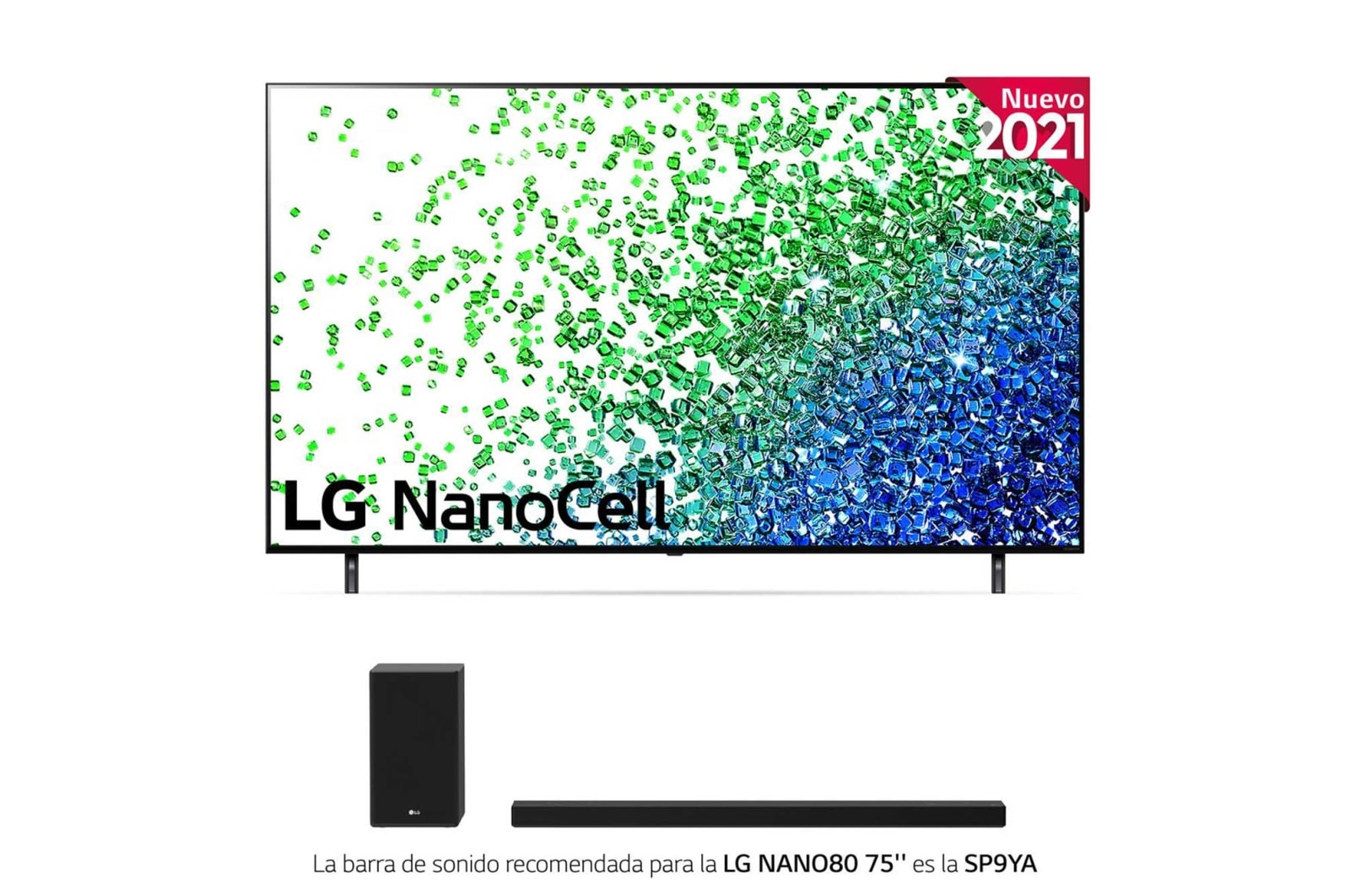 LG 4K NanoCell, SmartTV webOS 6.0, Procesador de Imagen 4k Quad Core [Clase de eficiencia energética F], 75NANO806PA