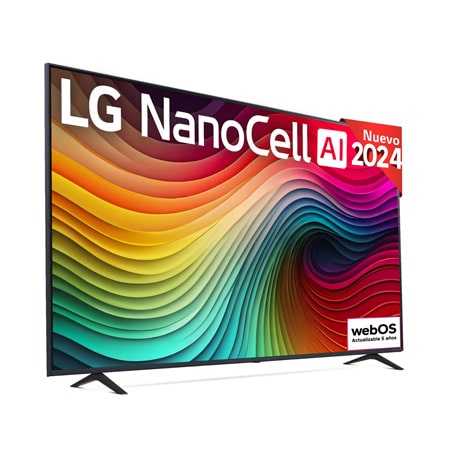 LG 75 pulgadas TV LG NANOCELL 4K serie AI NANO81  con Smart TV WebOS24, 75NANO81T6A.OUTLET