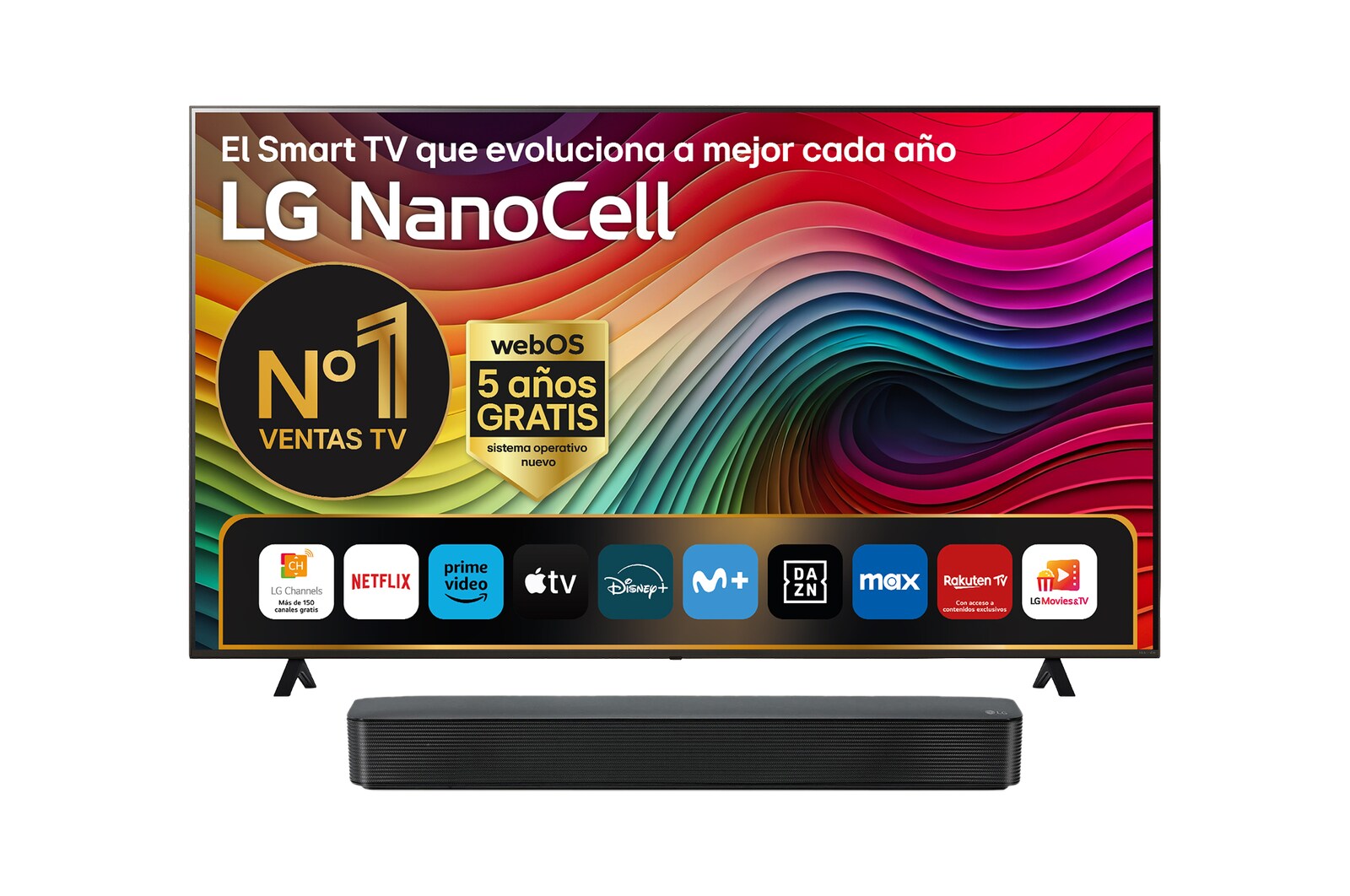 LG Pack TV LG NANO82 75"+ Barra de Sonido SQM1, 75NANO82T6B.ESB