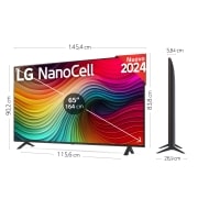 LG 75 pulgadas TV LG NANOCELL 4K serie AI NANO82  con Smart TV WebOS24, 75NANO82T6B
