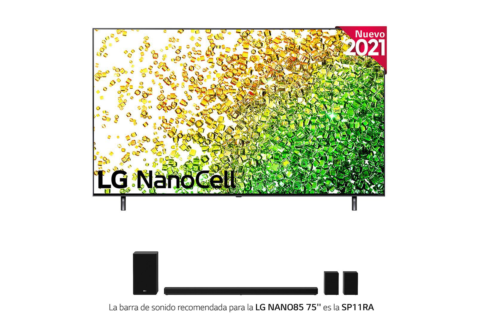 LG 4K NanoCell, SmartTV webOS 6.0, Procesador Inteligente 4K α7 Gen4 con AI, HDR Dolby Vision, DOLBY ATMOS [Clase de eficiencia energética G], 75NANO856PA