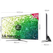 LG 4K NanoCell, SmartTV webOS 6.0, Procesador Inteligente 4K α7 Gen4 con AI, HDR Dolby Vision, DOLBY ATMOS [Clase de eficiencia energética G], 75NANO866PA
