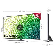LG 4K NanoCell, SmartTV webOS 6.0, Procesador Inteligente 4K α7 Gen4 con AI, HDR Dolby Vision, DOLBY ATMOS [Clase de eficiencia energética G], 75NANO886PB