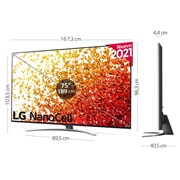LG 4K NanoCell, SmartTV webOS 6.0, Procesador Inteligente 4K α7 Gen4 con AI, HDR Dolby Vision, DOLBY ATMOS [Clase de eficiencia energética G], 75NANO926PB