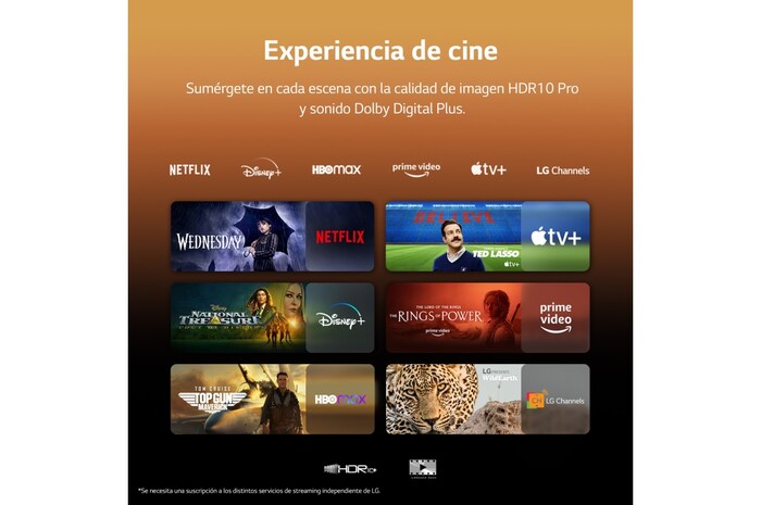 LG TV LG QNED 4K de 75'' Serie 81, Procesador Gran Potencia, HDR10 / Dolby Digital Plus, Smart TV webOS23, perfecto para Gaming., 75QNED816RE