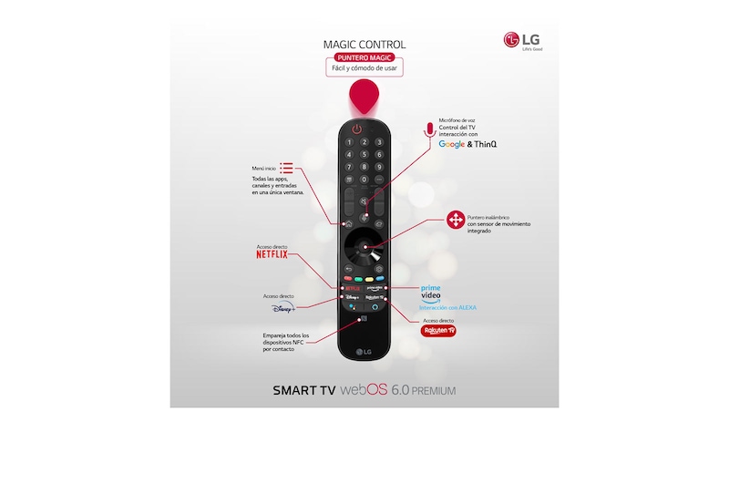 LG TV LG 4K QNED Mini LED, SmartTV webOS 6.0, Procesador Inteligente 4K α7 Gen4 con AI, Gaming Pro TV, Compatible con el 100% de formatos HDR, HDR Dolby Vision, DOLBY ATMOS, Eficiencia energética G, 65QNED916PA