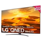 LG Televisor LG 4K QNED Mini LED, Procesador Inteligente de Gran Potencia 4K α7 Gen 5 con IA, compatible con el 100% de formatos HDR, HDR Dolby Vision y Dolby Atmos, Smart TV webOS22, perfecto para Gaming, 75QNED916QA