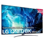 LG Televisor LG 8K QNED Mini LED, Procesador Inteligente de Máxima Potencia 8K a9 Gen 5 con IA, compatible con el 100% de formatos HDR, HDR Dolby Vision y Dolby Atmos, Smart TV webOS22, 75QNED966QA