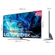 LG Televisor LG 8K QNED Mini LED, Procesador Inteligente de Máxima Potencia 8K a9 Gen 5 con IA, compatible con el 100% de formatos HDR, HDR Dolby Vision y Dolby Atmos, Smart TV webOS22, 75QNED966QA