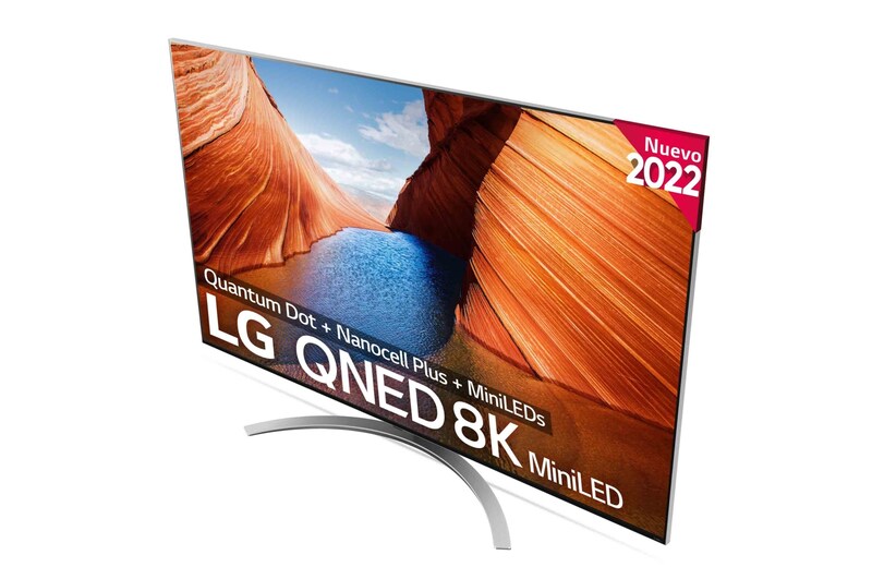 LG Televisor LG 8K QNED Mini LED, Procesador Inteligente de Máxima Potencia 8K α9 Gen 5 con IA, compatible con el 100% de formatos HDR, HDR Dolby Vision y Dolby Atmos, Smart TV webOS22, perfecto para Gaming, 75QNED996QB