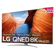 LG Televisor LG 8K QNED Mini LED, Procesador Inteligente de Máxima Potencia 8K α9 Gen 5 con IA, compatible con el 100% de formatos HDR, HDR Dolby Vision y Dolby Atmos, Smart TV webOS22, perfecto para Gaming, 75QNED996QB