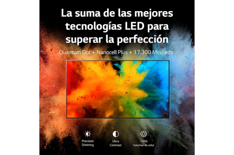 LG TV LG QNED MiniLED 8K 75'' Serie 99, Procesador Máxima Potencia, Dolby Vision / Dolby Atmos, Smart TV webOS22, perfecto para gaming., 75QNED999QB
