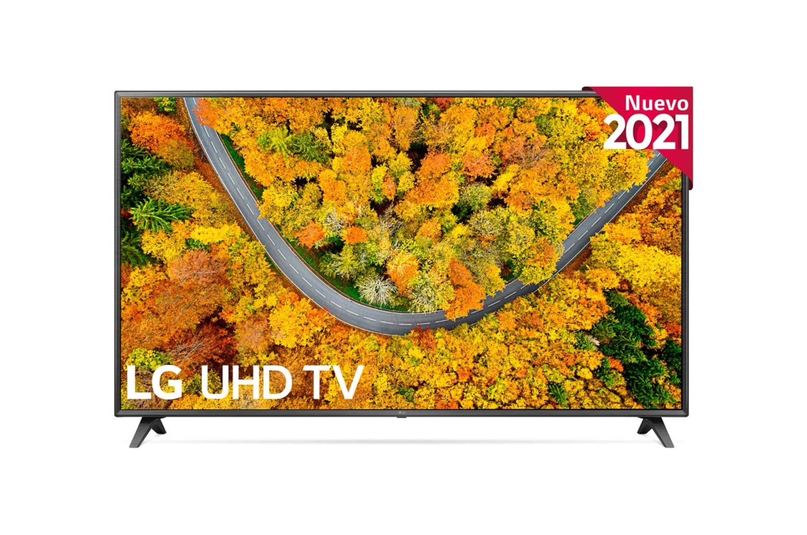 Vista frontal del LG UHD TV