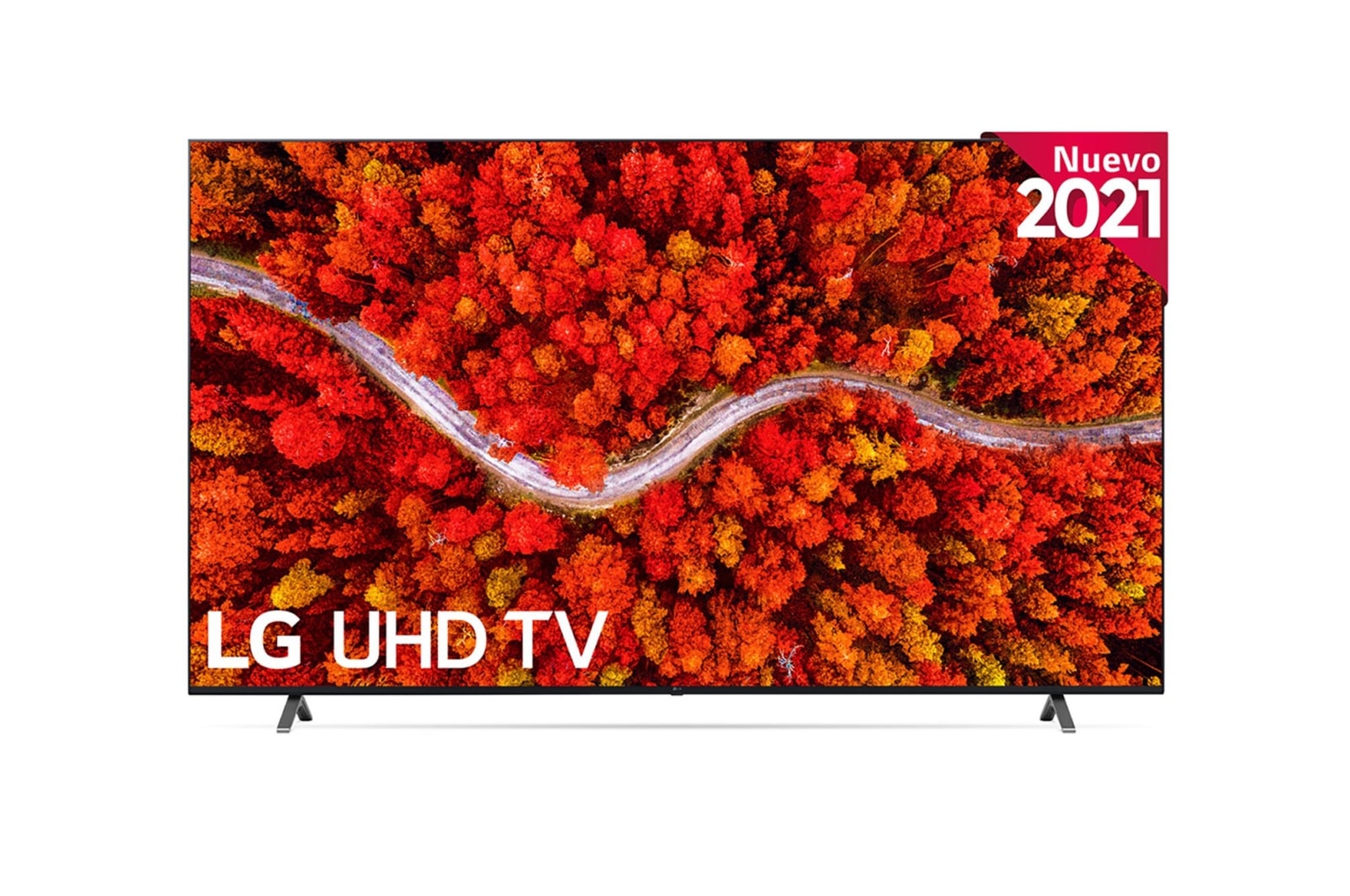 Vista frontal del LG UHD TV