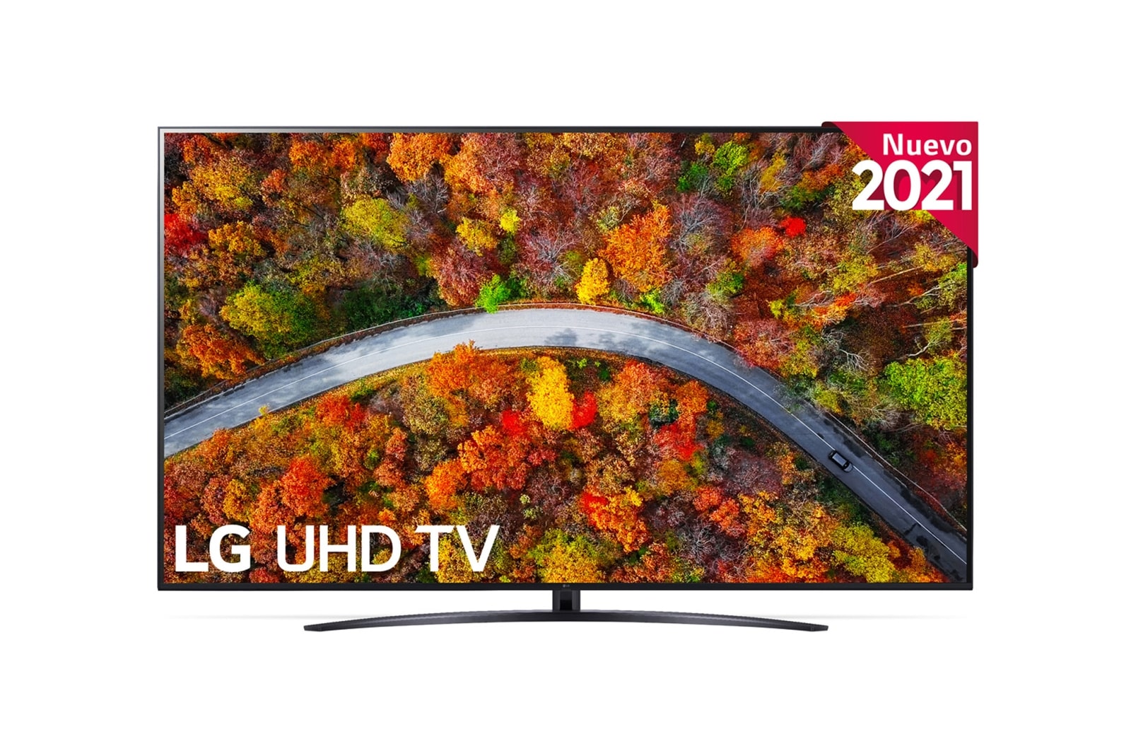 Vista frontal del LG UHD TV