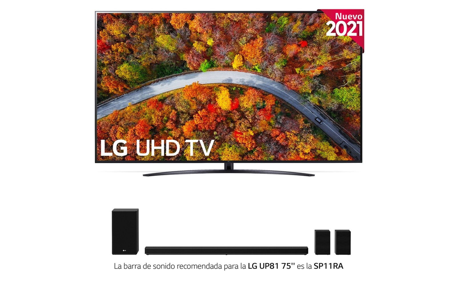 LG 4K UHD, SmartTV webOS 6.0, Procesador de Imagen 4K Quad Core [Clasificación energética G], 75UP81006LA