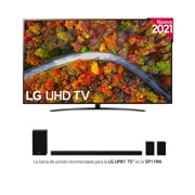 LG 4K UHD, SmartTV webOS 6.0, Procesador de Imagen 4K Quad Core [Clasificación energética G], 75UP81006LA