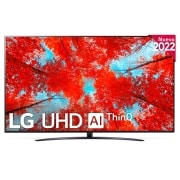 LG Televisor LG 4K UHD, Procesador de Gran Potencia 4K a5 Gen 5, compatible con formatos HDR 10, HLG y HGiG, Smart TV webOS22., 75UQ91006LA