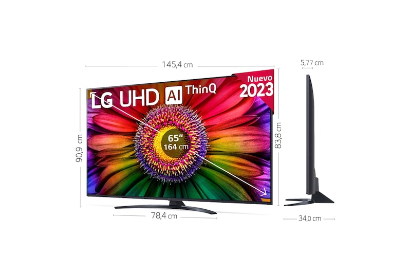LG TV LG  UHD 4K de 75'' Serie 81, Procesador Alta Potencia, HDR10 / Dolby Digital Plus, Smart TV webOS23, , 75UR81006LJ