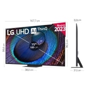 LG TV LG  UHD 4K de 75'' Serie 91, Procesador Alta Potencia, HDR10 / Dolby Digital Plus, Smart TV webOS23, , 75UR91006LA
