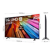 LG 75 pulgadas TV LG UHD AI 4K serie UT80  con Smart TV WebOS24, 75UT80006LA