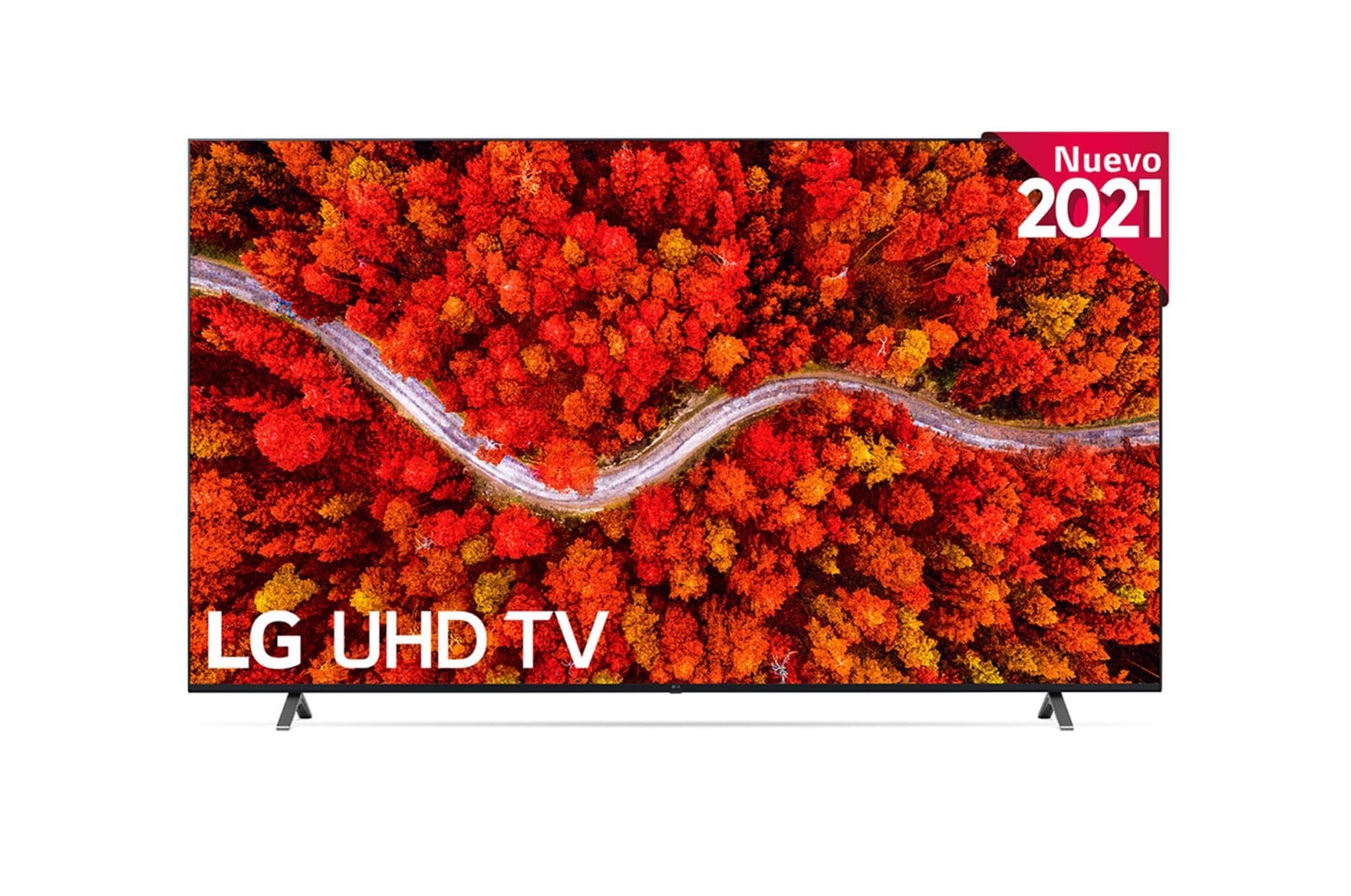 Vista frontal del LG UHD TV
