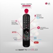 LG TV LG  QNED 4K de 86'' Serie 81, Procesador Gran Potencia, HDR10 / Dolby Digital Plus, Smart TV webOS23, perfecto para Gaming., 86QNED816RE