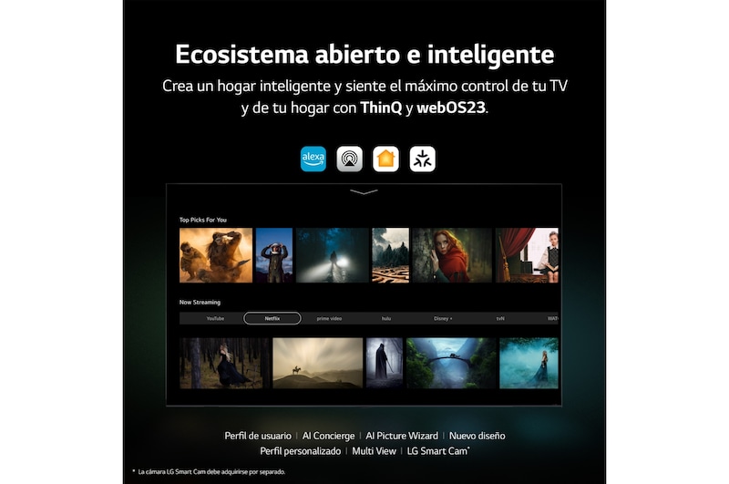 LG TV LG  QNED MiniLED 4K de 86'' Serie 86, Procesador Gran Potencia, Dolby Vision / Dolby ATMOS, Smart TV webOS23, perfecto para Gaming., 86QNED866RE