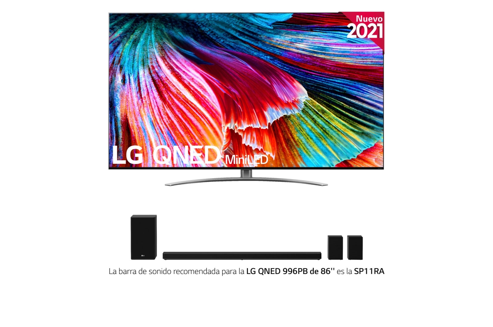 LG TV LG 8K QNED Mini LED, SmartTV webOS 6.0, Procesador Inteligente 8K α9 Gen4 con AI, Gaming Pro TV, Compatible con el 100% de formatos HDR, HDR Dolby Vision, DOLBY ATMOS, Eficiencia energética G, 86QNED996PB
